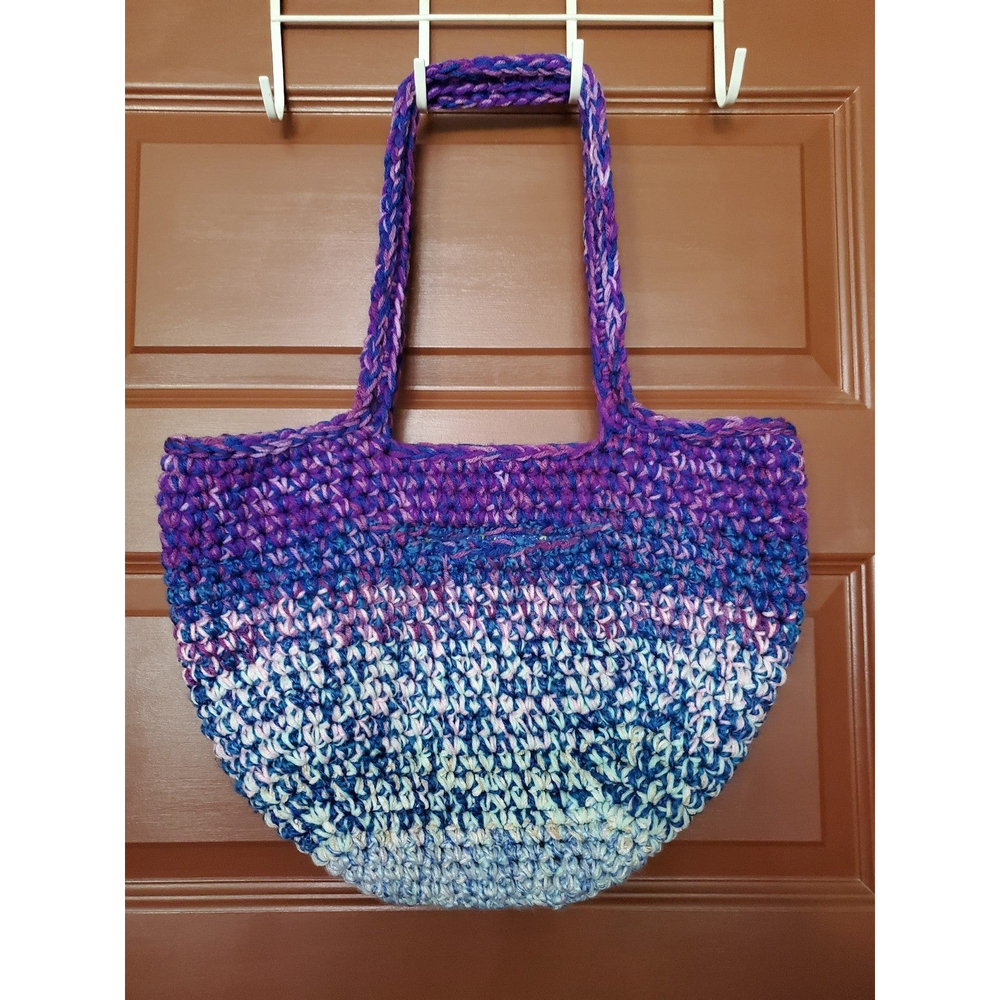 Handmade Crochet Bag Blue & Purple